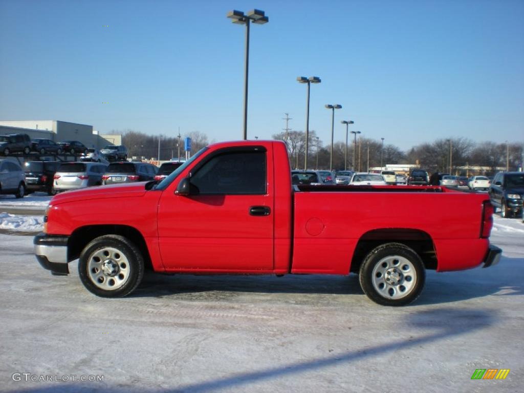 2006 Silverado 1500 Work Truck Regular Cab - Victory Red / Dark Charcoal photo #11