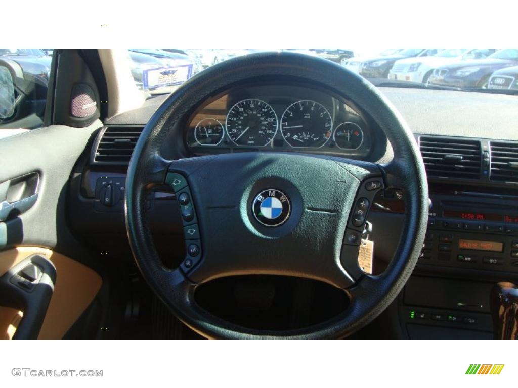 2005 3 Series 330xi Sedan - Jet Black / Natural Brown photo #16