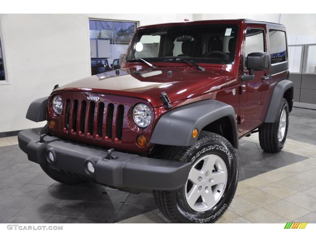 2011 Wrangler Sport S 4x4 - Deep Cherry Red Crystal Pearl / Black photo #2