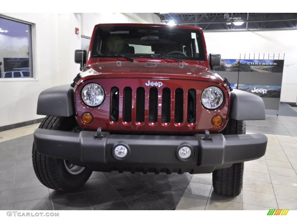 2011 Wrangler Sport S 4x4 - Deep Cherry Red Crystal Pearl / Black photo #3