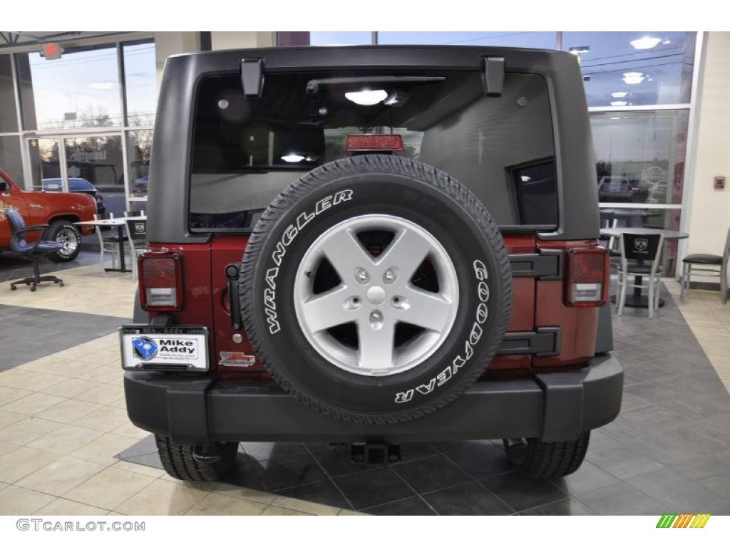 2011 Wrangler Sport S 4x4 - Deep Cherry Red Crystal Pearl / Black photo #6