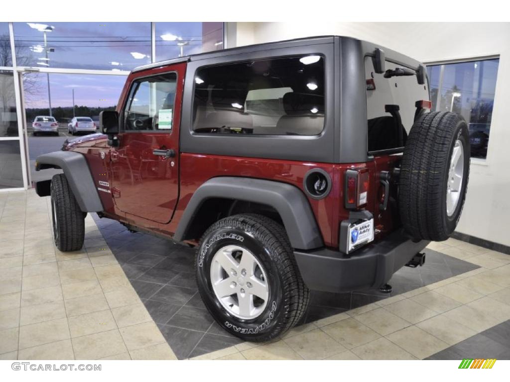 2011 Wrangler Sport S 4x4 - Deep Cherry Red Crystal Pearl / Black photo #7