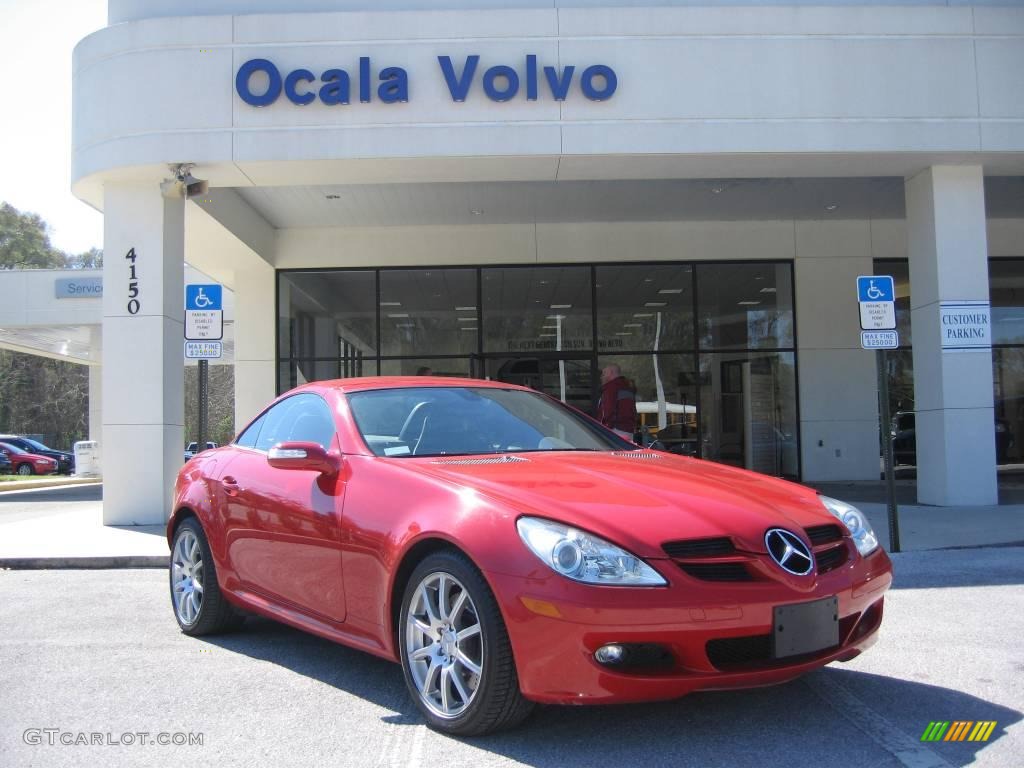 2006 SLK 350 Roadster - Mars Red / Black photo #1