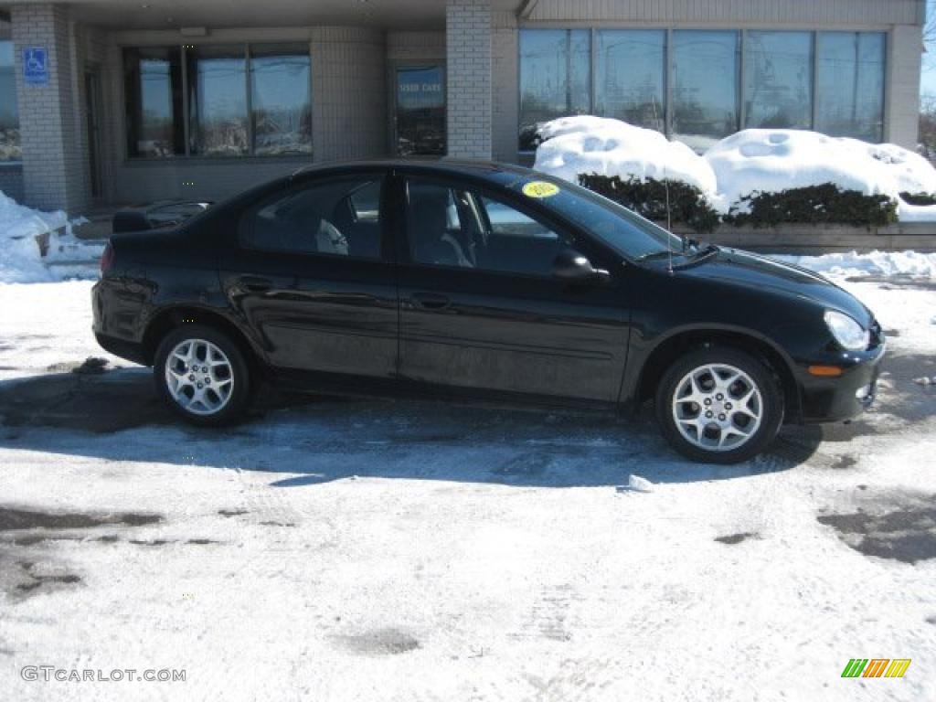 2002 Neon SXT - Black Clearcoat / Dark Slate Gray photo #6