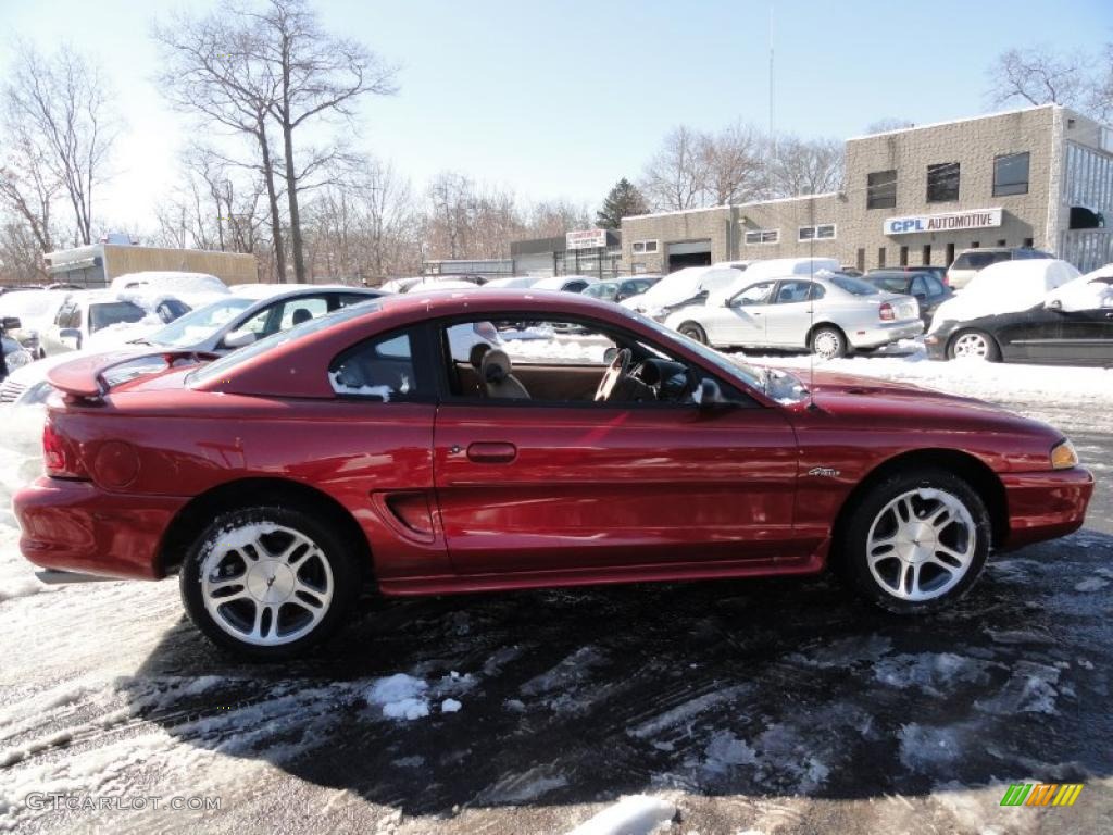 1997 Mustang GT Coupe - Laser Red Metallic / Saddle photo #7