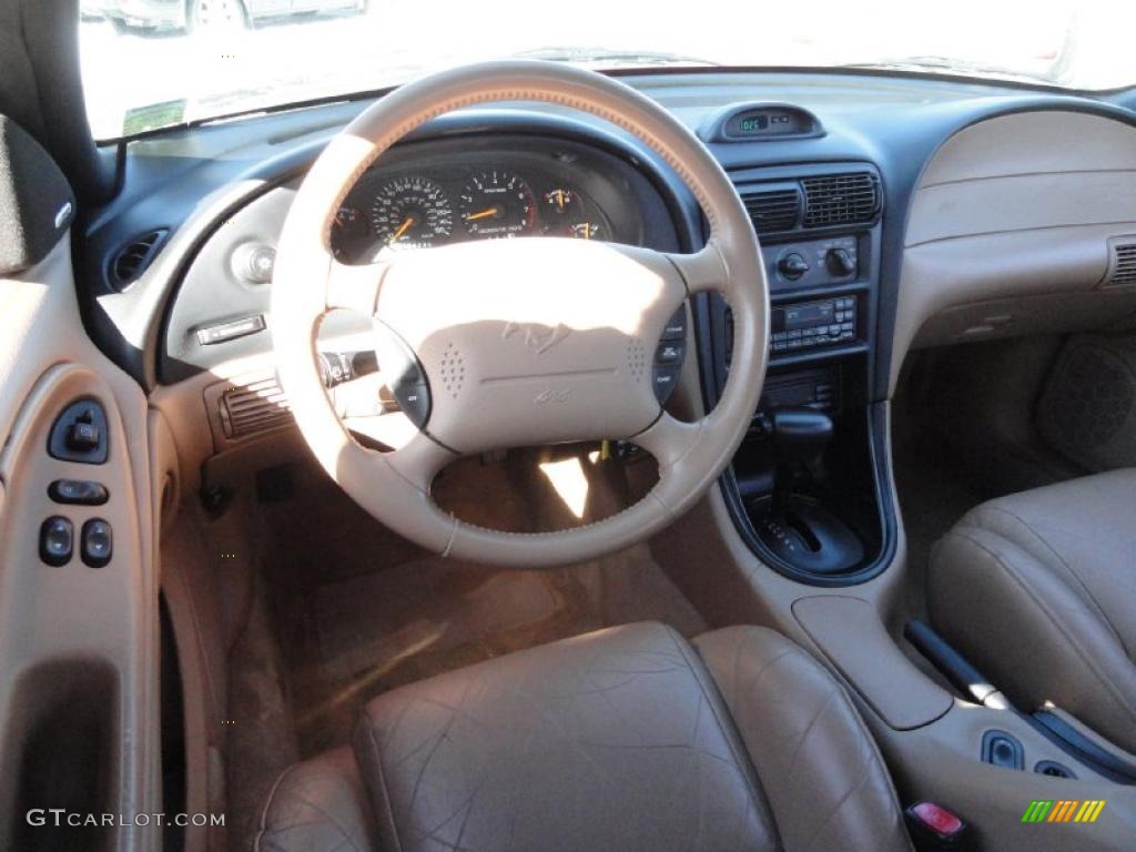 1997 Mustang GT Coupe - Laser Red Metallic / Saddle photo #13