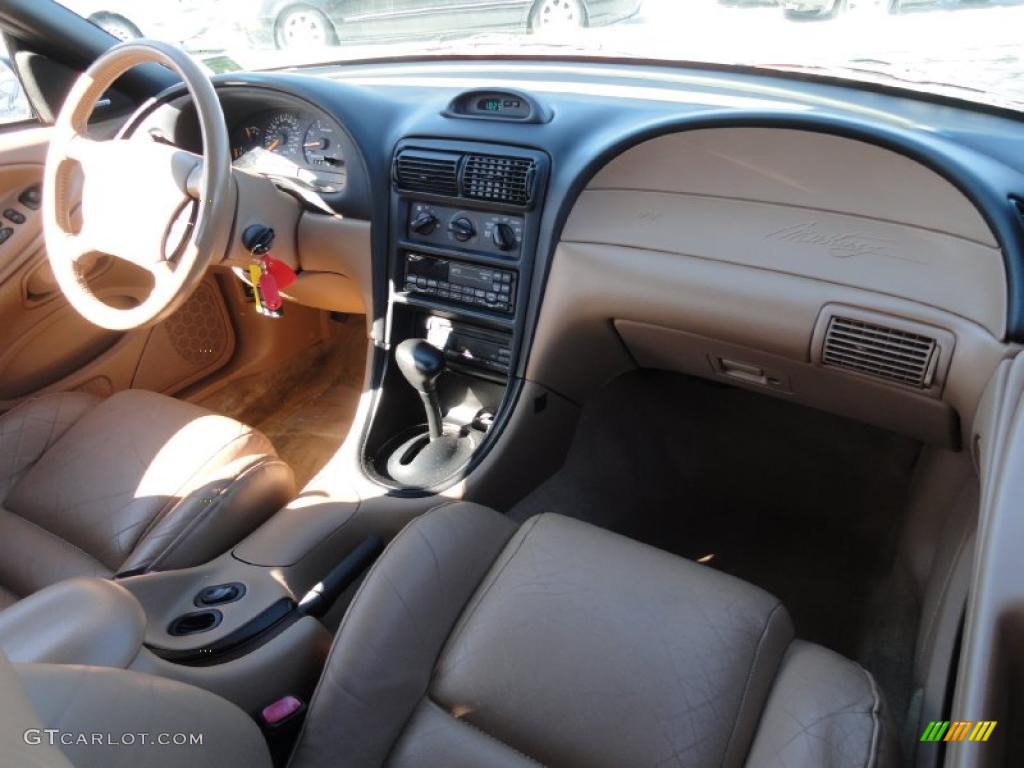 1997 Mustang GT Coupe - Laser Red Metallic / Saddle photo #14