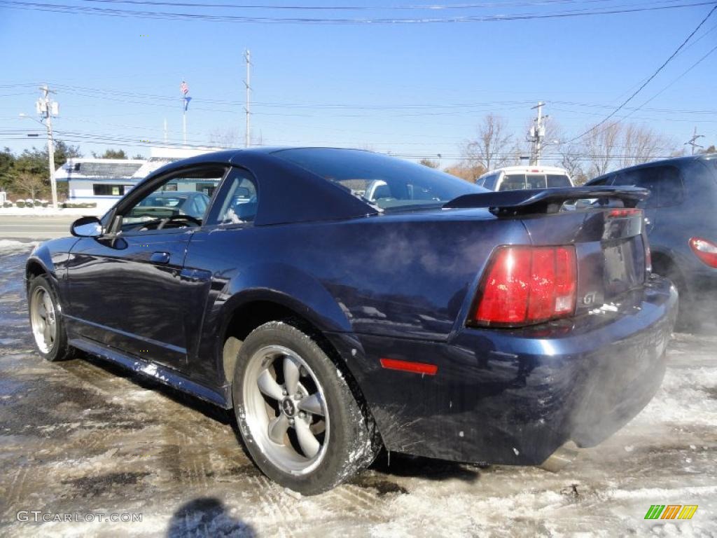 2001 Mustang GT Coupe - True Blue Metallic / Medium Graphite photo #4