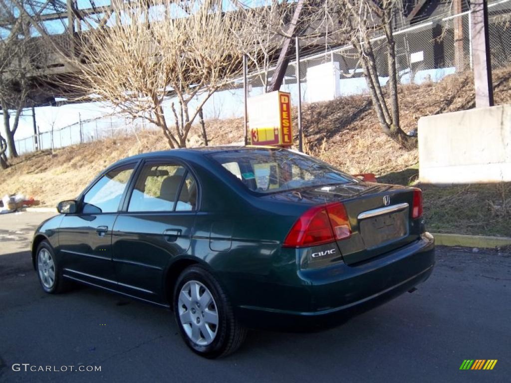 2001 Civic EX Sedan - Clover Green / Beige photo #4
