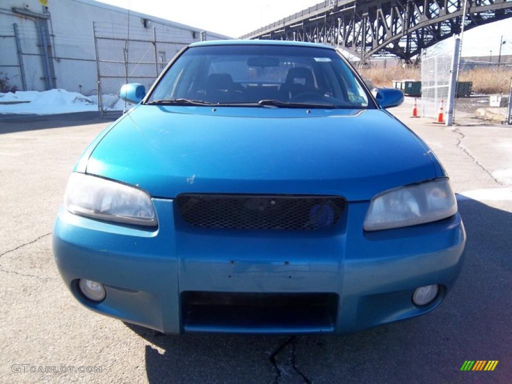2003 Sentra SE-R - Vibrant Blue Metallic / Stone Gray photo #3