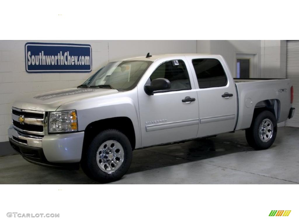 2011 Silverado 1500 LT Crew Cab 4x4 - Sheer Silver Metallic / Ebony photo #2