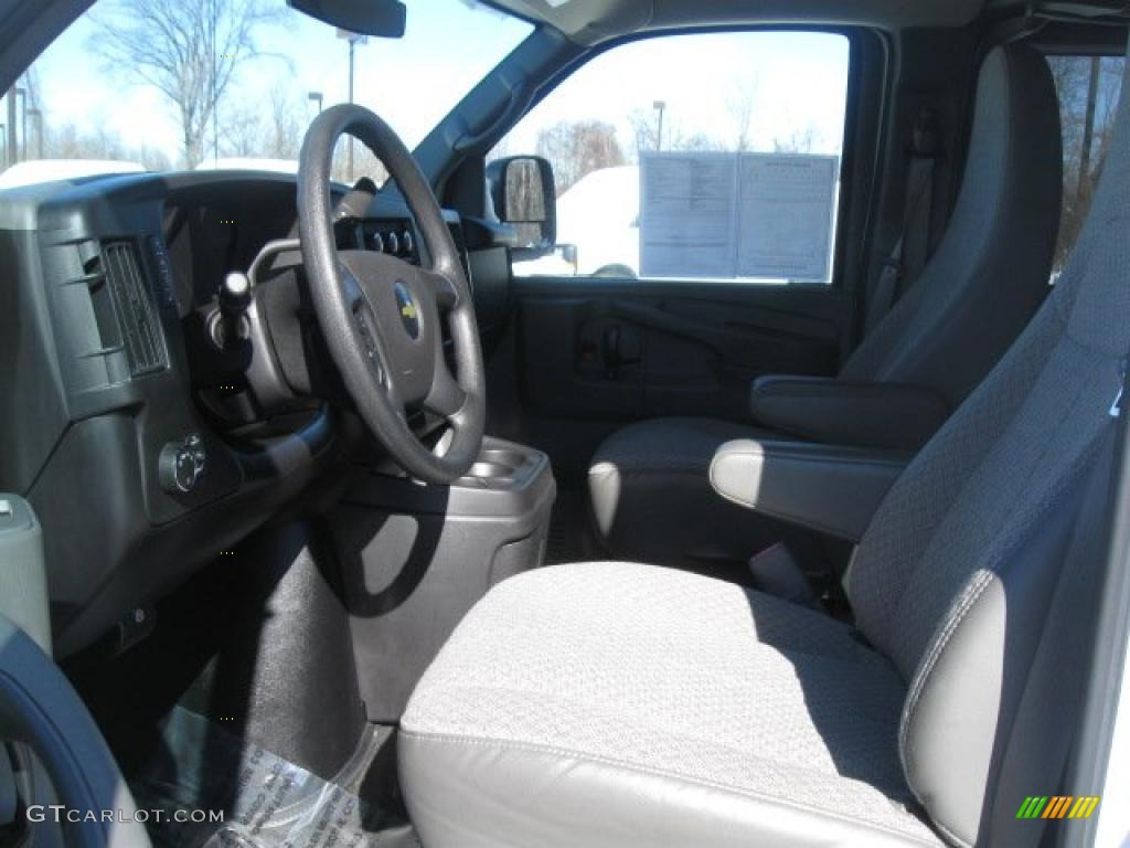 Medium Pewter Interior 2010 Chevrolet Express LT 3500 Extended Passenger Van Photo #45889473