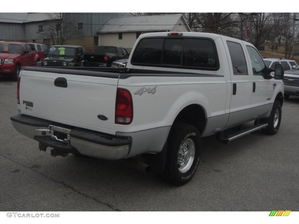 2004 F250 Super Duty Lariat Crew Cab 4x4 - Oxford White / Medium Flint photo #17