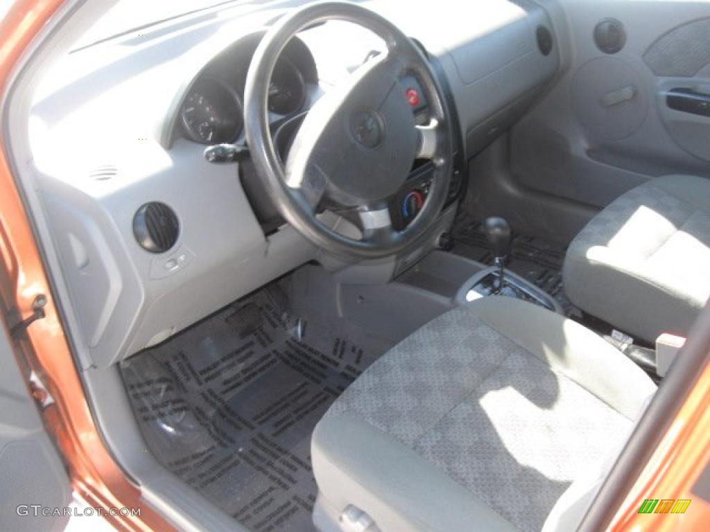 Gray Interior 2005 Chevrolet Aveo LS Hatchback Photo #45890862