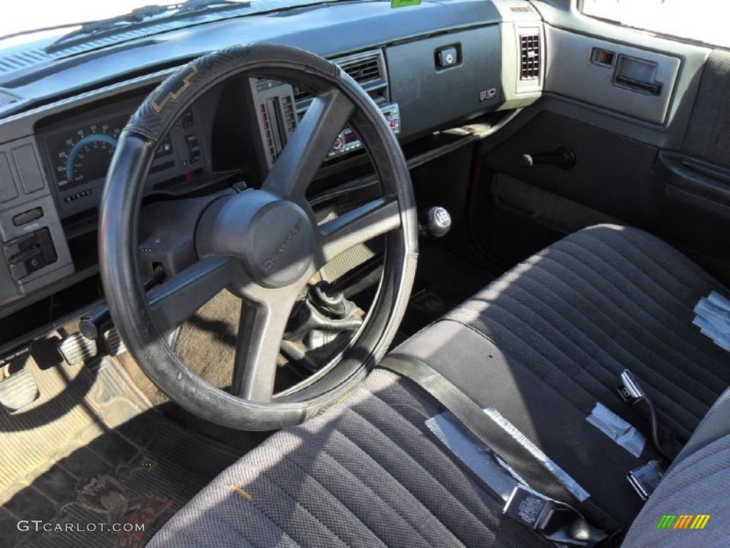 Black Interior 1992 Chevrolet S10 Regular Cab Photo #45893097