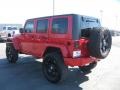 2008 Flame Red Jeep Wrangler Unlimited Rubicon 4x4  photo #7