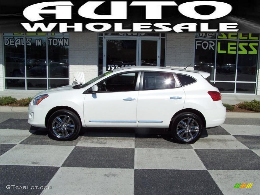 2011 Rogue S AWD Krom Edition - Pearl White / Black photo #1
