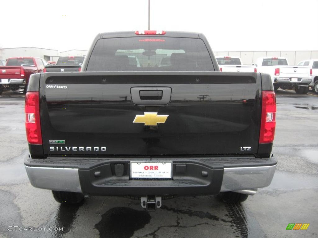 Black 2011 Chevrolet Silverado 1500 LTZ Crew Cab 4x4 Exterior Photo #45894936