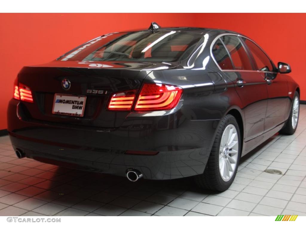 2011 5 Series 535i Sedan - Dark Graphite Metallic / Black photo #3