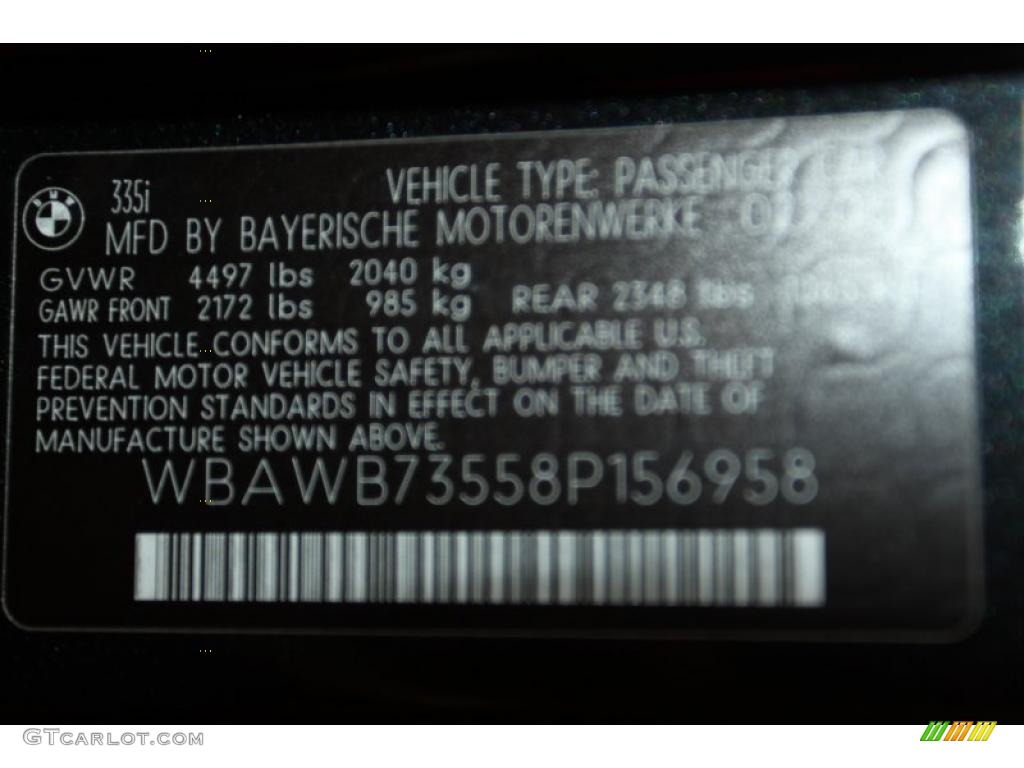 2008 3 Series 335i Coupe - Black Sapphire Metallic / Black photo #8