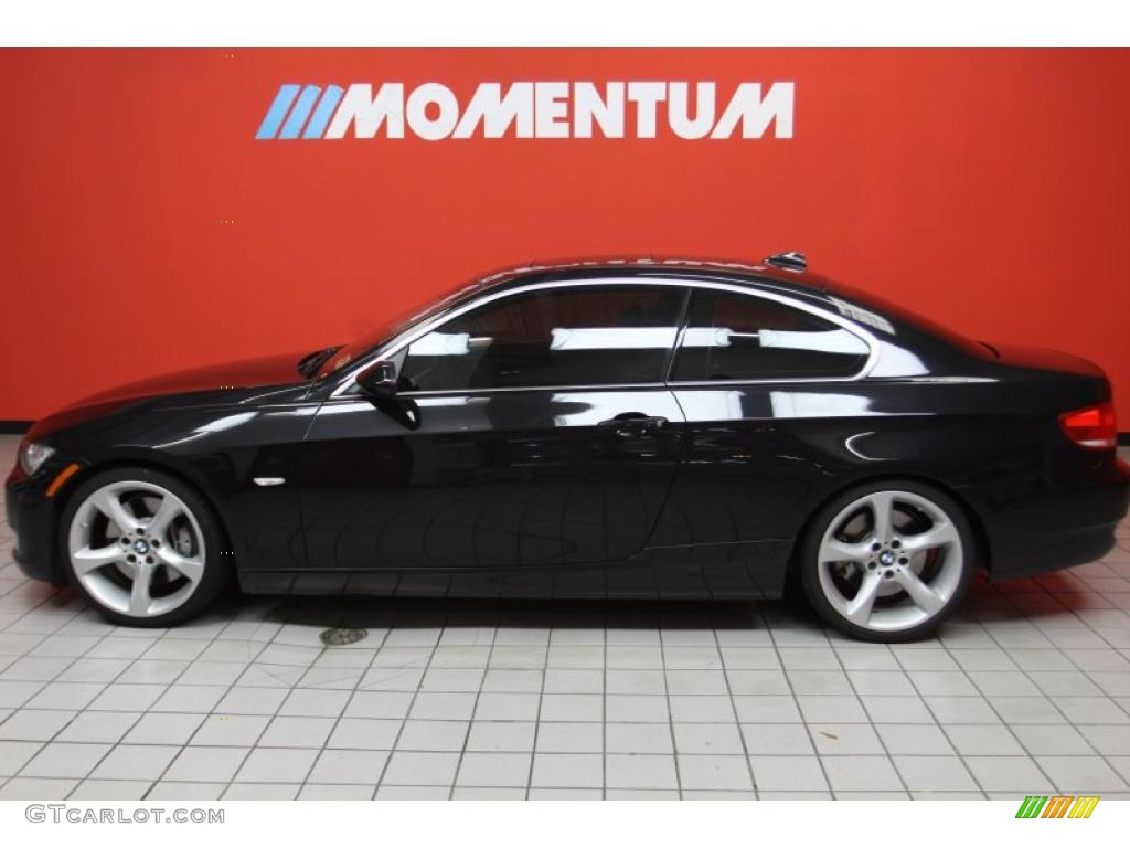 2008 3 Series 335i Coupe - Black Sapphire Metallic / Black photo #19