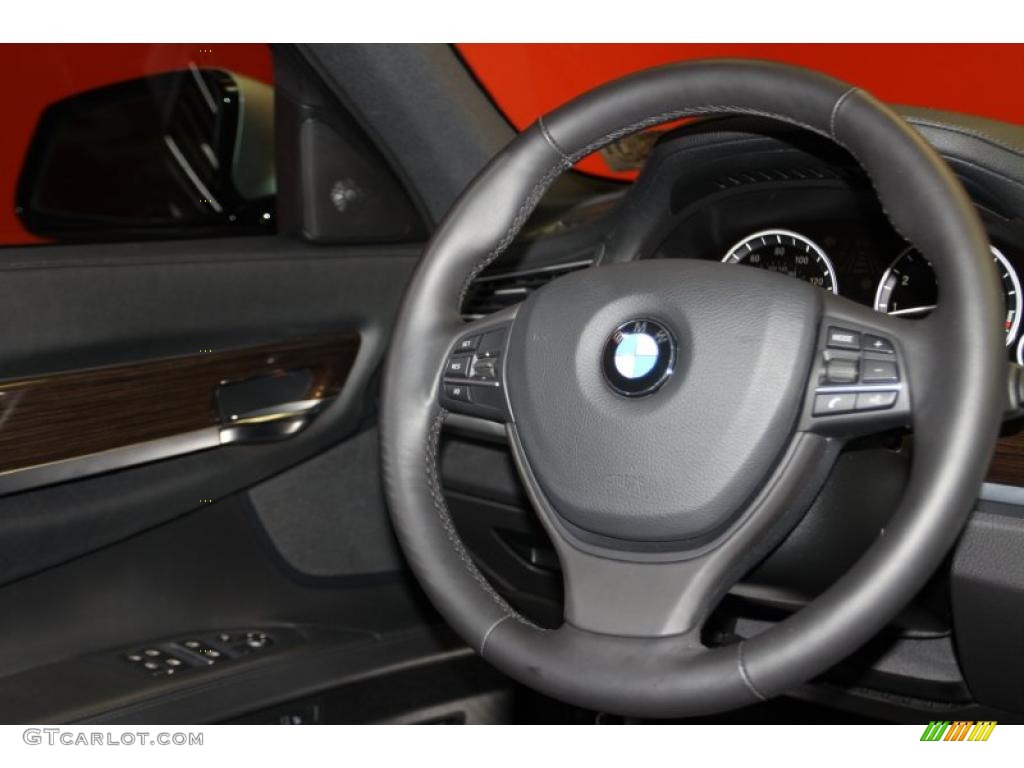 2011 BMW 7 Series 750i Sedan Black Steering Wheel Photo #45896907