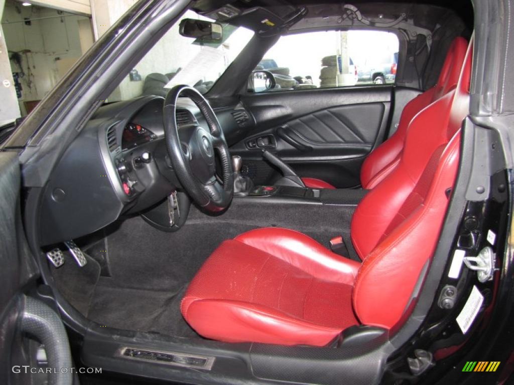 Black Red Leather Interior 2000 Honda S2000 Roadster Photo