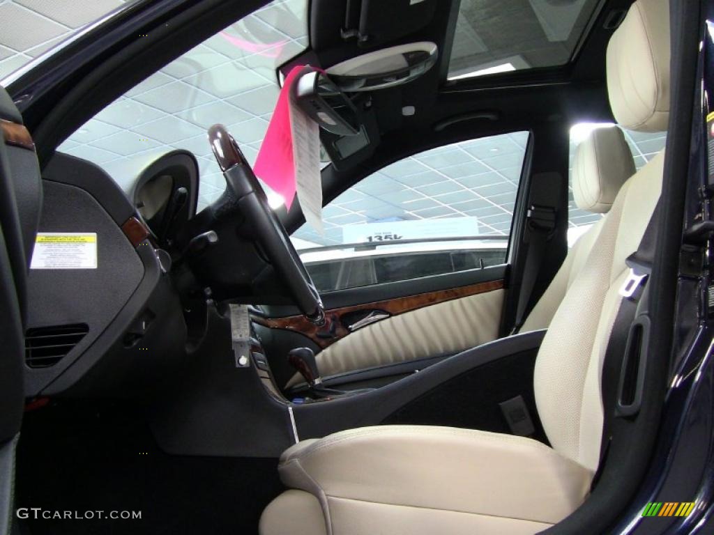 Sahara Beige/Black Interior 2008 Mercedes-Benz E 550 4Matic Sedan Photo #45901366