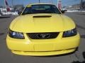 2003 Zinc Yellow Ford Mustang V6 Coupe  photo #2