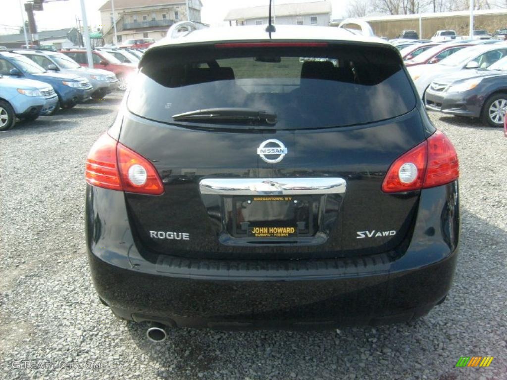 2011 Rogue SV AWD - Wicked Black / Black photo #7