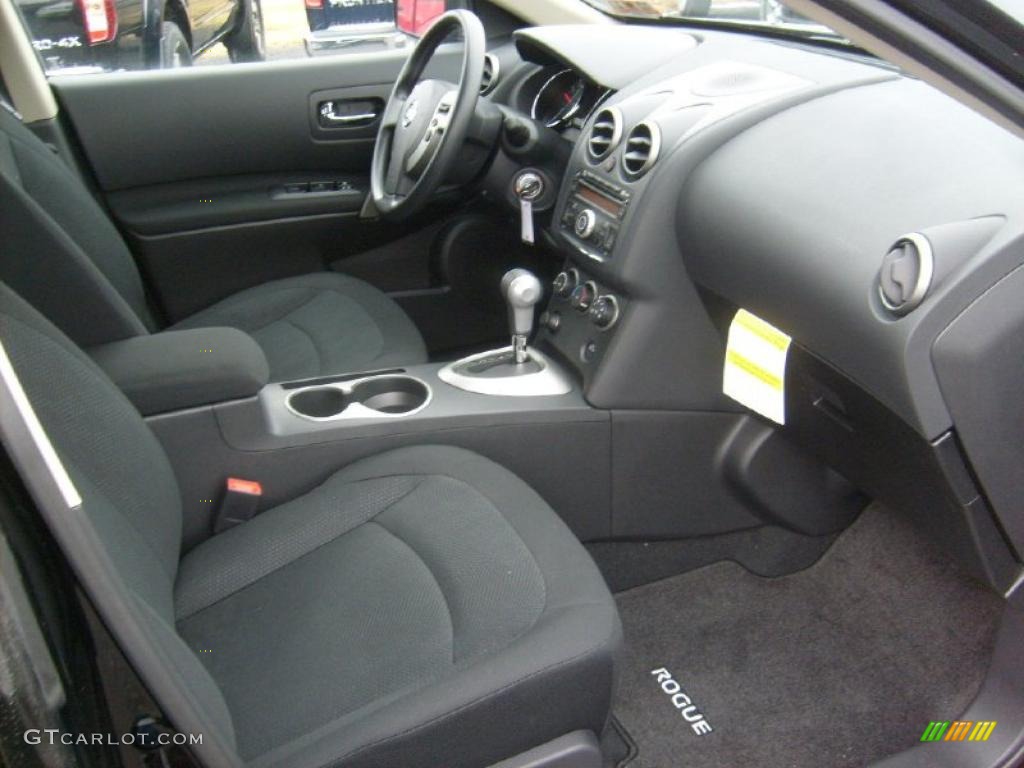 2011 Rogue S AWD - Wicked Black / Black photo #6