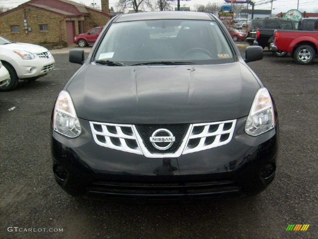 2011 Rogue S AWD - Wicked Black / Black photo #10