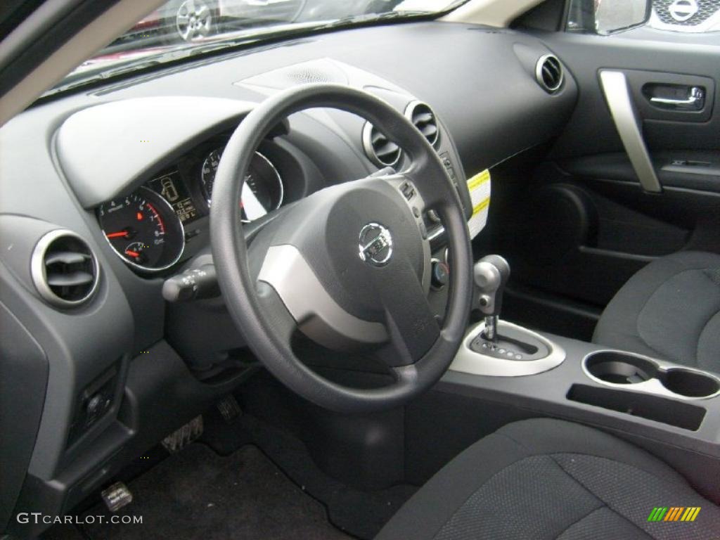 2011 Rogue S AWD - Wicked Black / Black photo #12