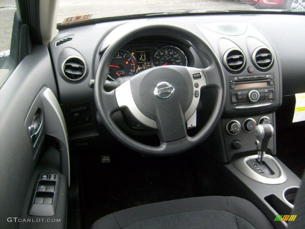 2011 Rogue S AWD - Wicked Black / Black photo #14