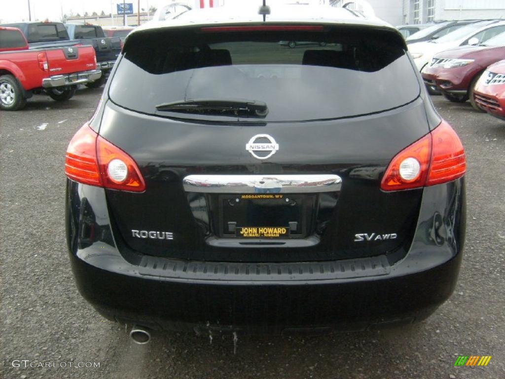 2011 Rogue SV AWD - Wicked Black / Black photo #7