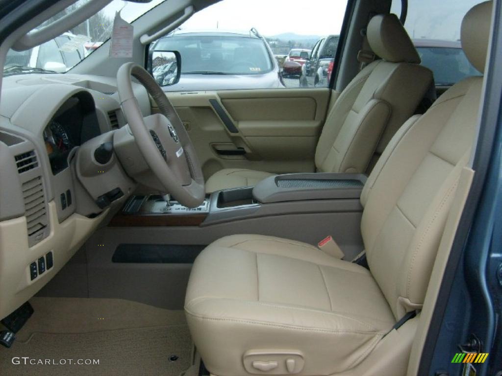 Almond Interior 2011 Nissan Titan SL Crew Cab 4x4 Photo #45905168