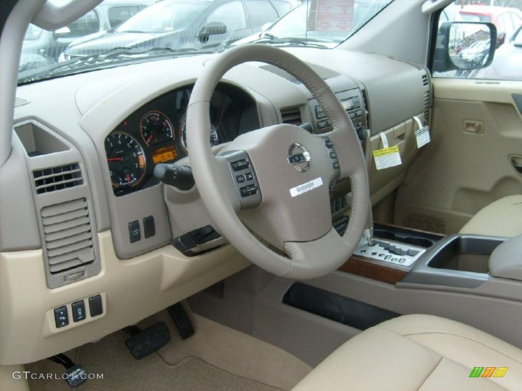 Almond Interior 2011 Nissan Titan SL Crew Cab 4x4 Photo #45905276