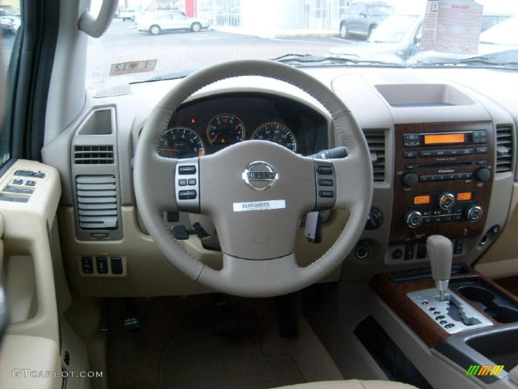 2011 Nissan Titan SL Crew Cab 4x4 Almond Dashboard Photo #45905300