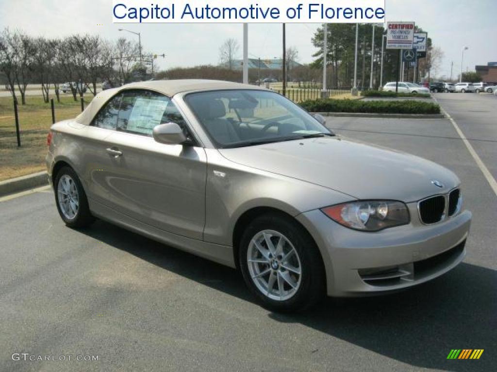 2011 1 Series 128i Convertible - Cashmere Silver Metallic / Taupe photo #1