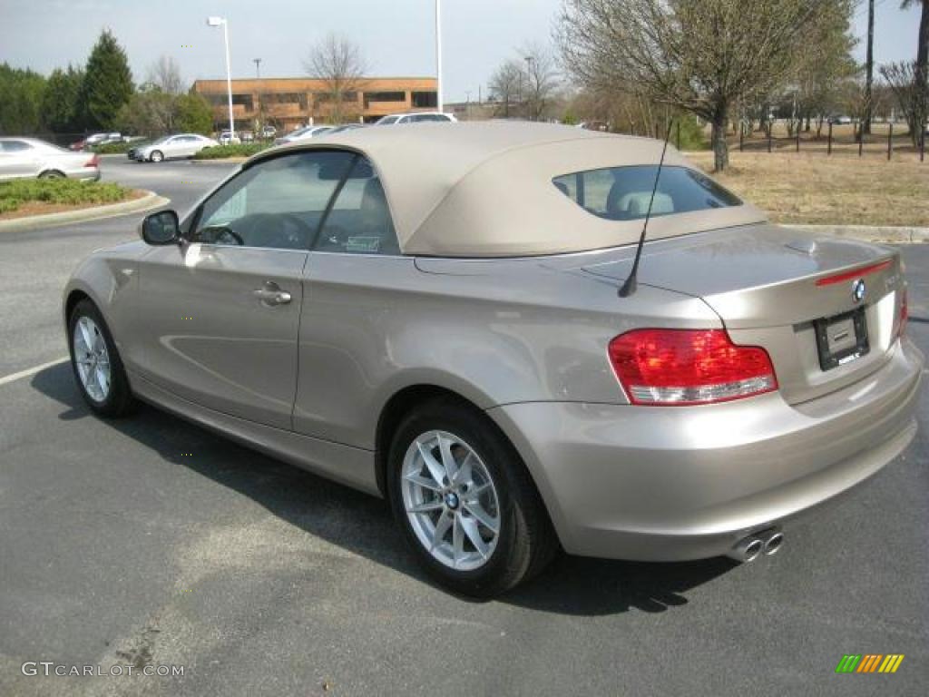 2011 1 Series 128i Convertible - Cashmere Silver Metallic / Taupe photo #3