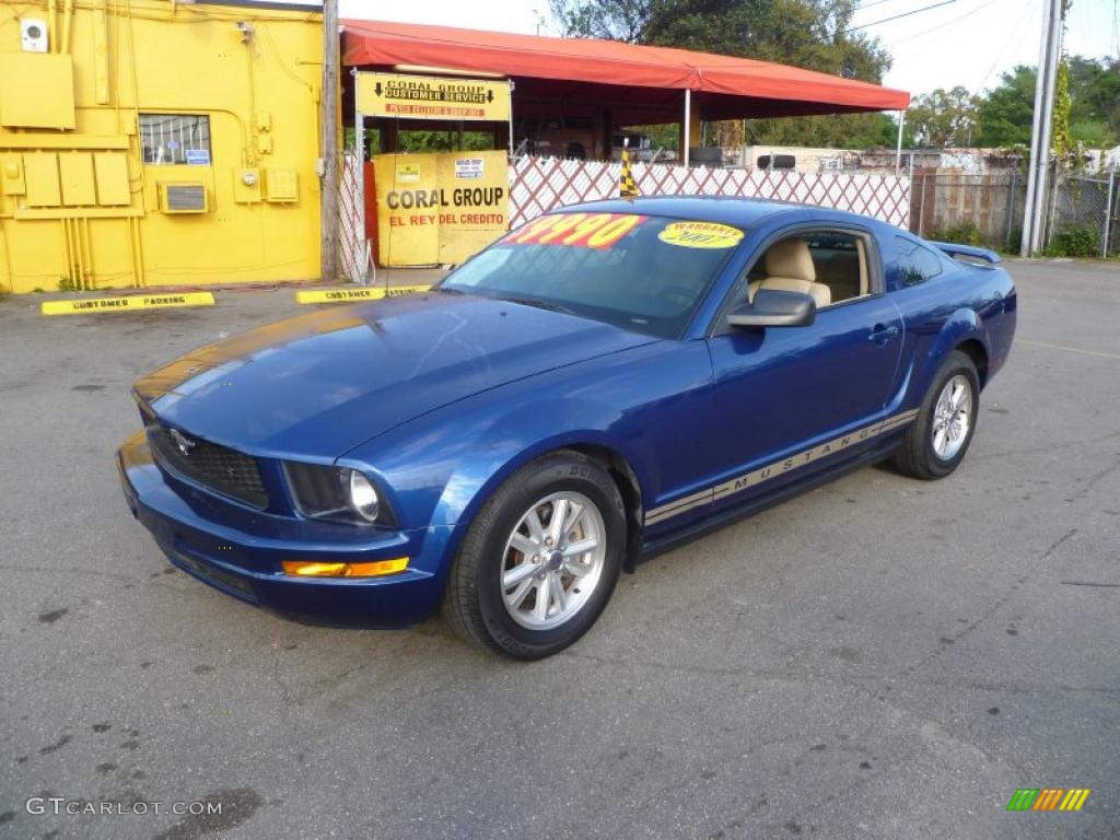 Vista Blue Metallic 2007 Ford Mustang V6 Deluxe Coupe Exterior Photo #45906191