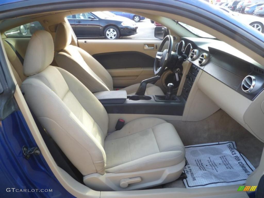 2007 Mustang V6 Deluxe Coupe - Vista Blue Metallic / Medium Parchment photo #10