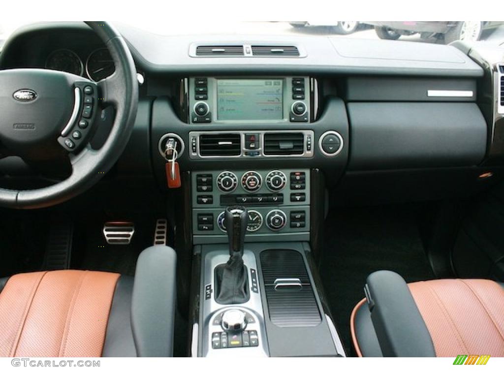 2008 Land Rover Range Rover Westminster Supercharged Westminster Jet Black/Tan Dashboard Photo #45906356