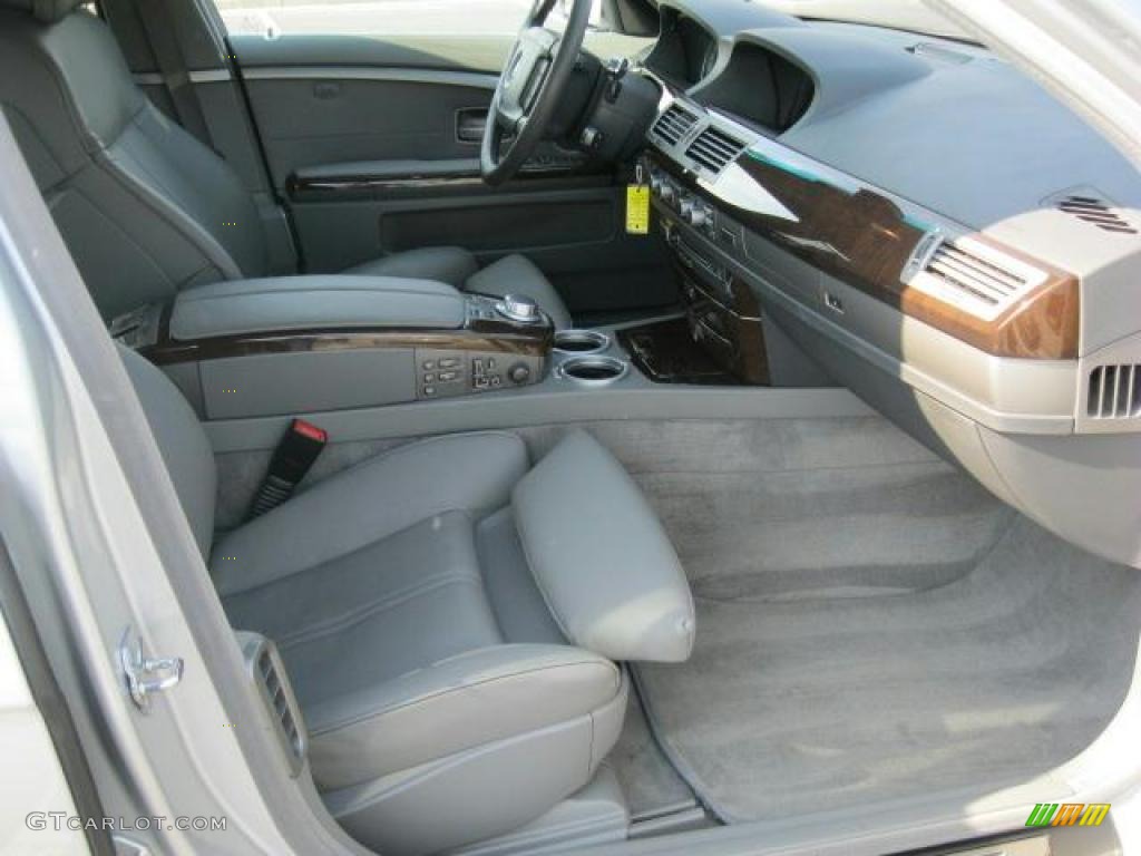 Flannel Grey Interior 2008 BMW 7 Series 750Li Sedan Photo #45906371