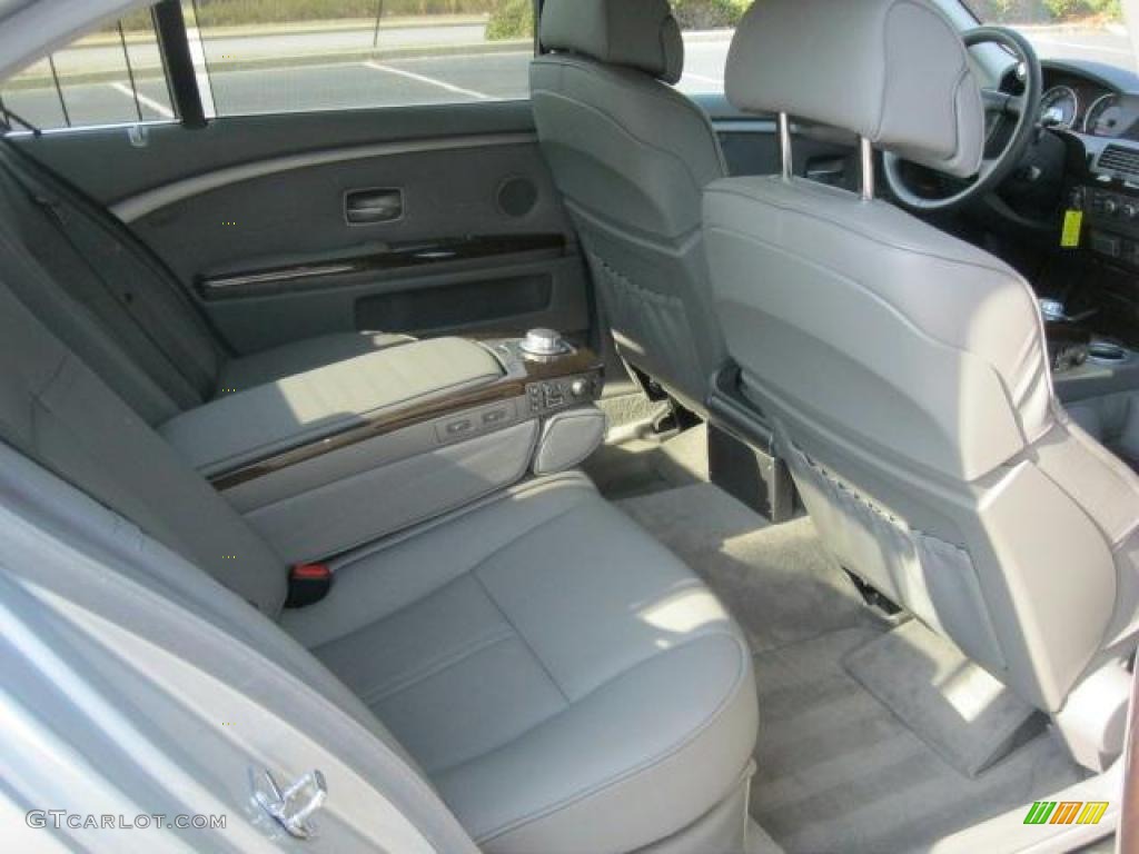 Flannel Grey Interior 2008 BMW 7 Series 750Li Sedan Photo #45906380