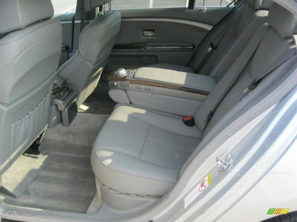 Flannel Grey Interior 2008 BMW 7 Series 750Li Sedan Photo #45906398