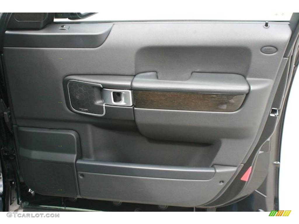 2008 Land Rover Range Rover Westminster Supercharged Westminster Jet Black/Tan Door Panel Photo #45906683