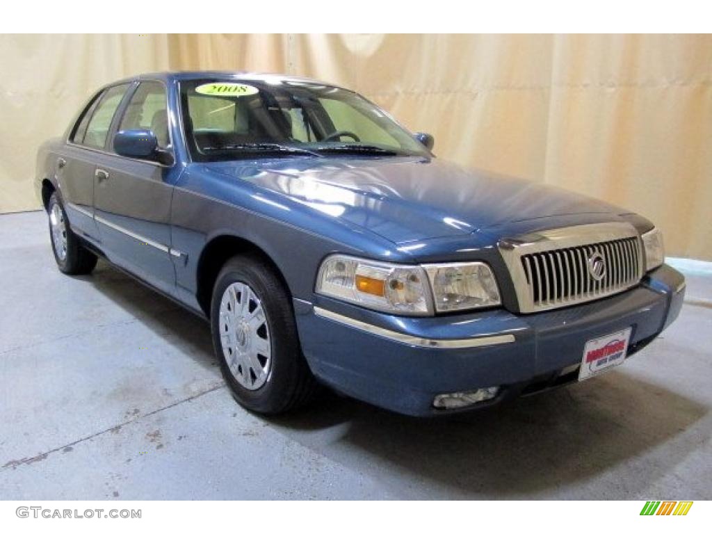 2008 Grand Marquis GS - Norsea Blue Metallic / Medium Light Stone photo #3