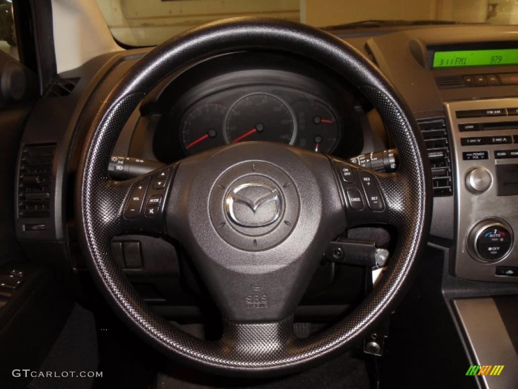 2010 Mazda MAZDA5 Touring Black Steering Wheel Photo #45909150