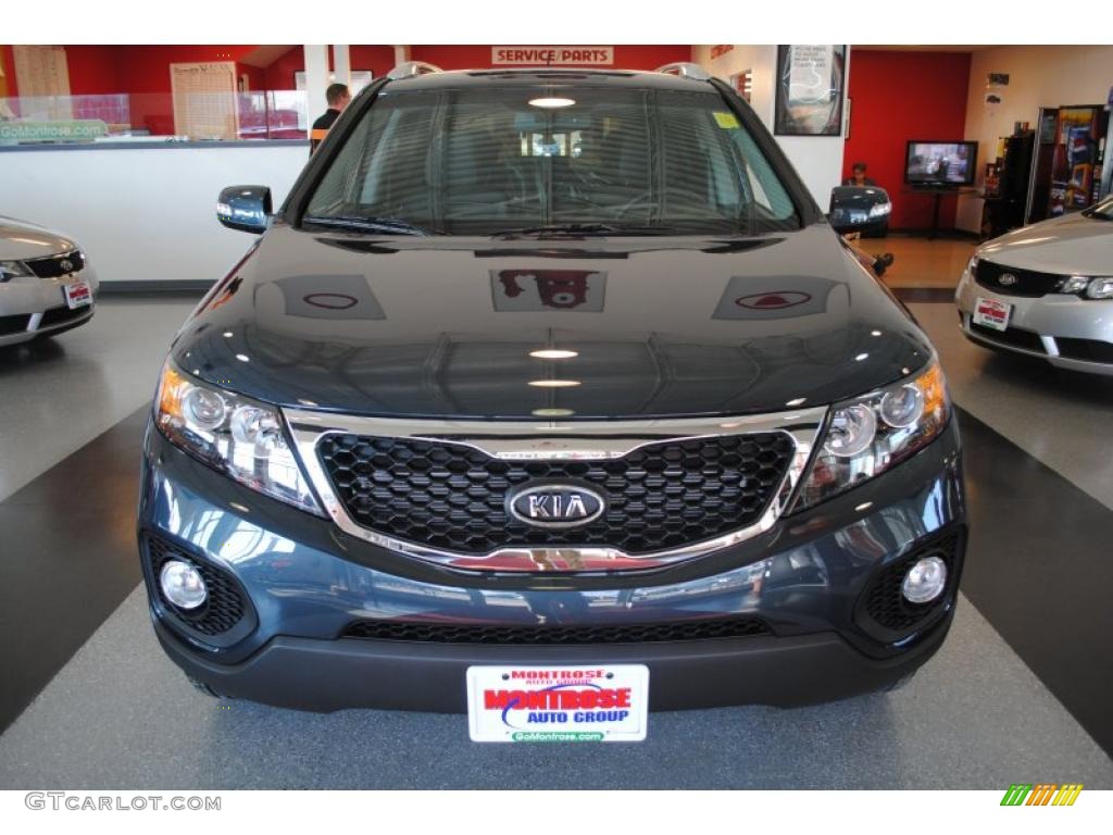 2011 Sorento LX V6 - Pacific Blue / Black photo #9